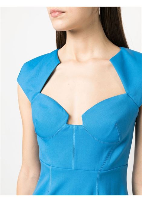 Blue fitted bodice dress - women ROLAND MOURET | RMRS23007MBL